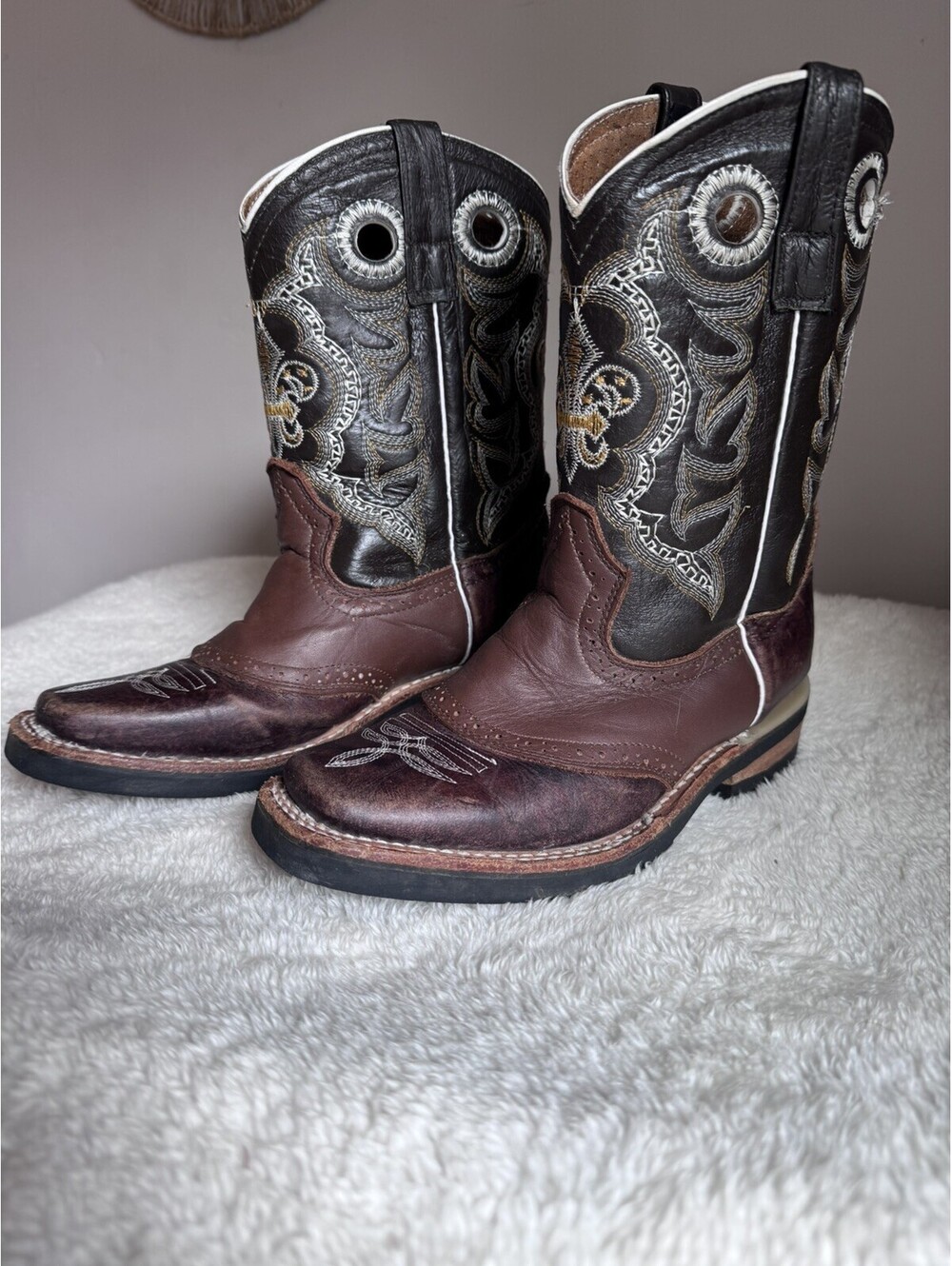 George Davis Leather Cowboy Boots